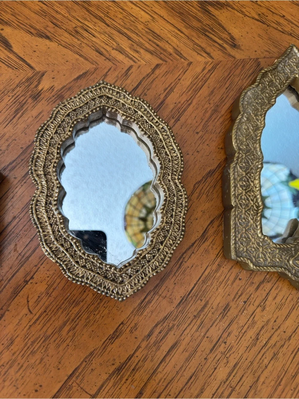 Ornate Gold Decorative Wall Mirrors - Set of 3